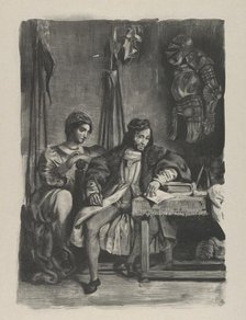 Goetz von Berlichingen Writing His Memoirs, 1836-43., 1836-43. Creator: Eugene Delacroix.