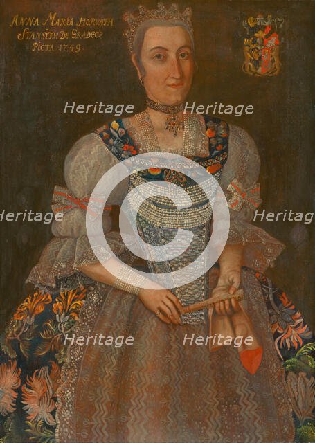 Portrait of Anna Maria Horvath-Stancic de Gradez, 1749. Creator: Ján Gottlieb Kramer.