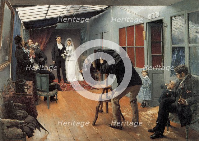 'Wedding at the Photographer's', 1878-1879.  Artist: Pascal Adolphe Jean Dagnan-Bouveret