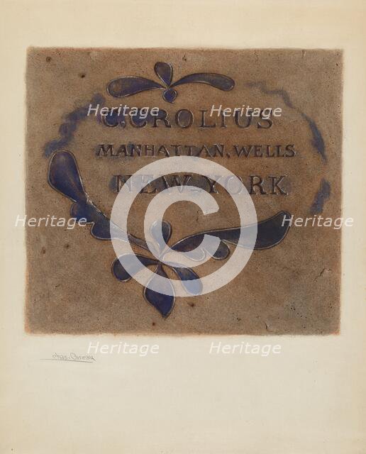 Jug, c. 1936. Creator: Charles Caseau.