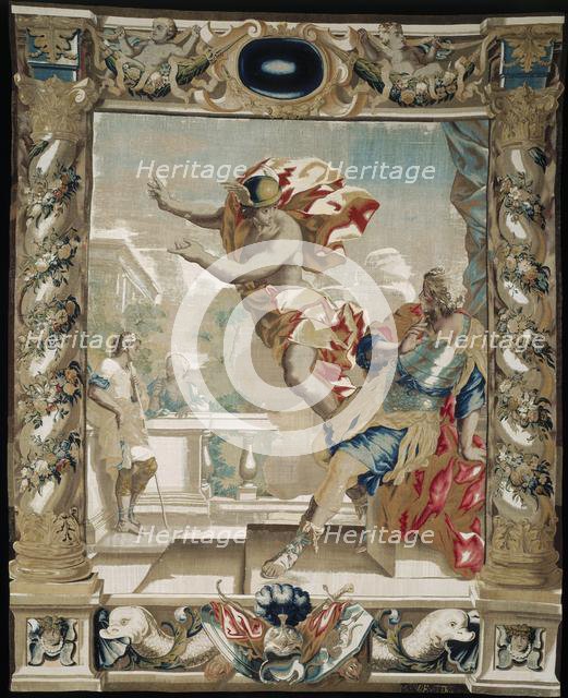 Mercury tells Aeneas to Leave Carthage, 1679. Creator: Giovanni Francesco Romanelli (Italian, 1610-1662); Michael Wauters (Flemish, 1679).