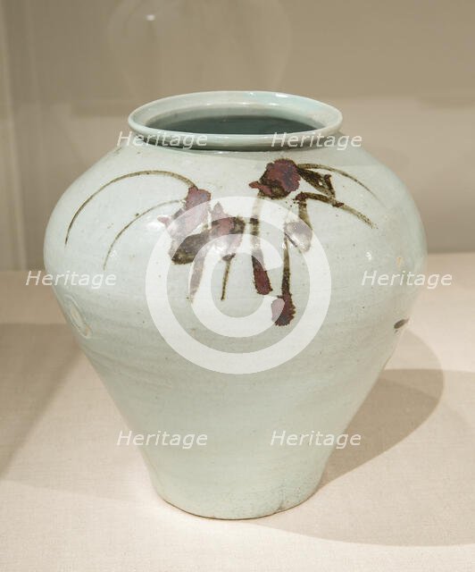 Jar with Abstract Strokes, Korea, Joseon dynasty (1392-1910), 17th century. Creator: Unknown.