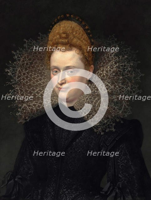 Portrait of Margherita Gonzaga (1591-1632), Duchess of Lorraine. Creator: Rubens, Peter Paul, (School)  .