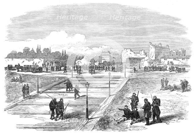 The French Siege of Paris: Communists' battery at the Trocadero, 1871. Creator: Unknown.