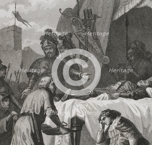 Death of El Cid Campeador, 1853.  Creator: Antonio Roca Sallent.