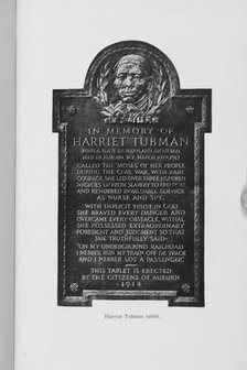 Harriet Tubman tablet, 1916. Creator: Unknown.