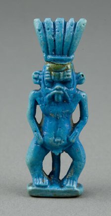 Amulet of Bes, Egypt, Third Intermediate Period, Dynasty 21-25 (1070-656 BCE). Creator: Unknown.