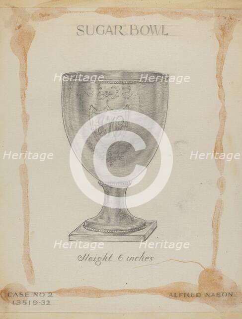 Silver Sugar Bowl, 1935/1942. Creator: Alfred Nason.