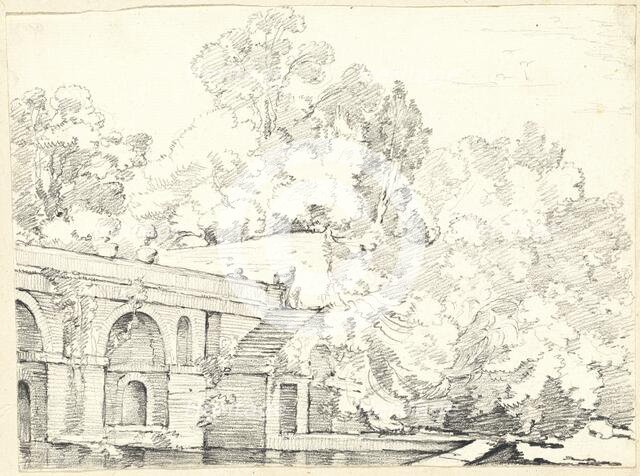 The Fishpond at Villa Madama, 1746/1749. Creator: Joseph-Marie Vien the Elder.