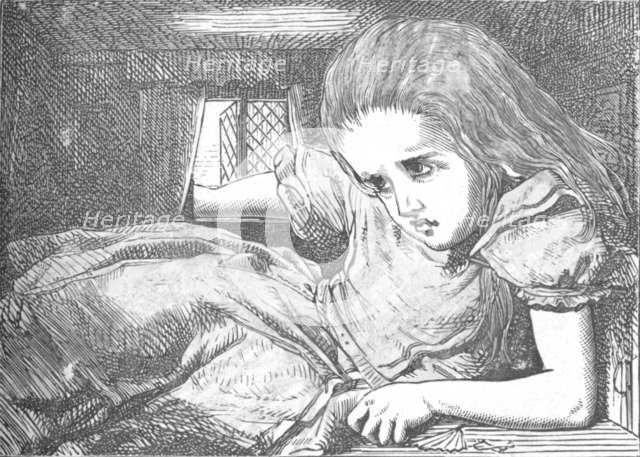 'Alice, as she grows larger', 1889. Artist: John Tenniel.