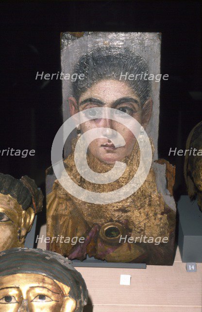 Wax portrait from Antinoe, 2nd century. Artist: Unknown.