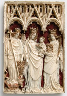 Plaque with Virgin and Child and Saints, Franco-Netherlandish, 15th century (?). Creator: Unknown.