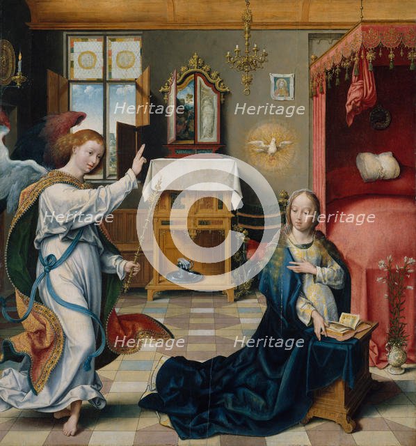 The Annunciation, ca. 1525. Creator: Joos van Cleve.
