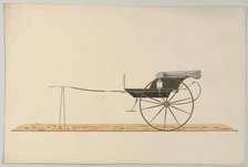 Design for C-Spring Chaise, 1850-74. Creator: Unknown.