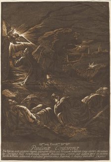 Christ on the Mount of Olives, 1743. Creator: John Baptist Jackson.