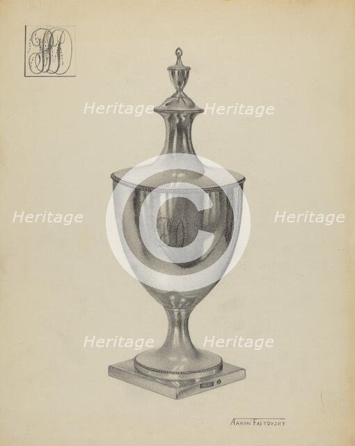 Silver Sugar Bowl, c. 1936. Creator: Aaron Fastovsky.