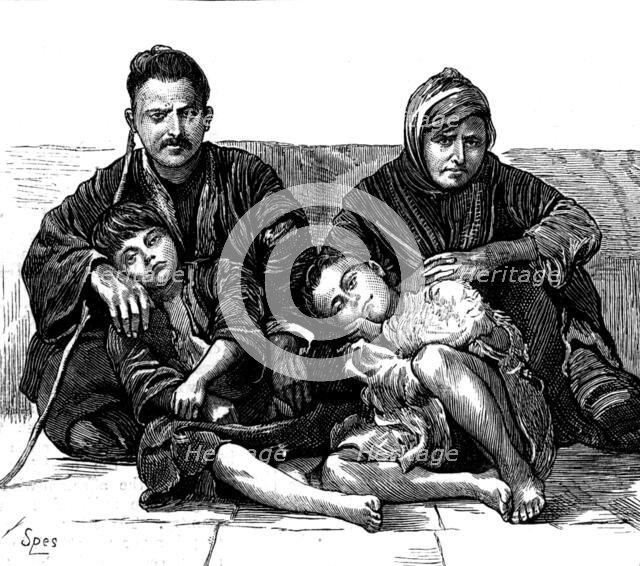 The Nations of Western Asia: Poor Kurd family, 1873.  Creator: Unknown.
