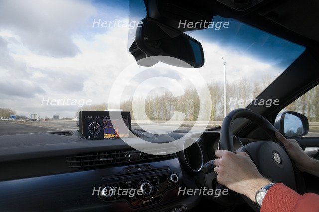 Satellite navigation system in Alfa Romeo Giulietta 2011 Artist: Unknown.