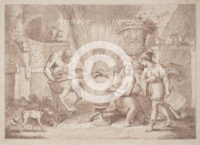 Chiron Teaches Geography to Achilles, 1758/1759. Creator: Gaetano Gherardo Zompini.