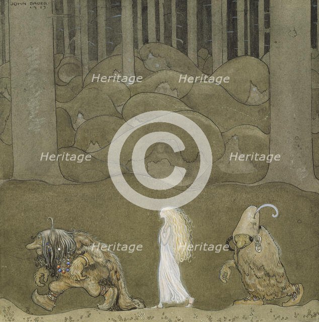 The Princess and the Trolls, 1913. Creator: John Bauer.
