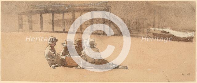 Four Boys on a Beach, 1873. Creator: Winslow Homer.
