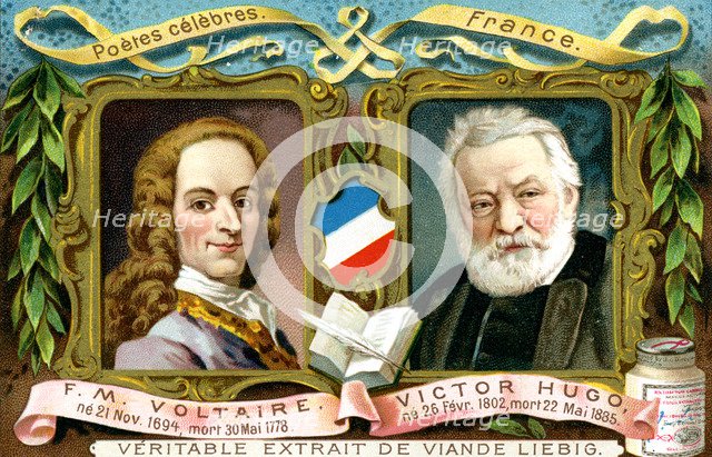 Voltaire and Victor Hugo, c1900. Artist: Unknown