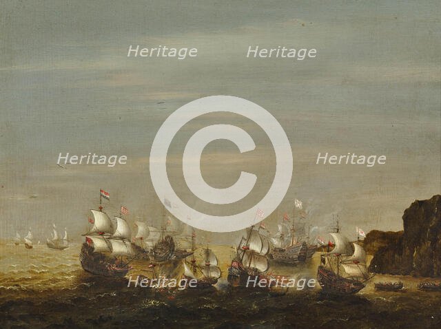The Battle of Gibraltar, 25 April 1607, c1630. Creator: Verbeeck, Cornelis (1585/91-after 1637).