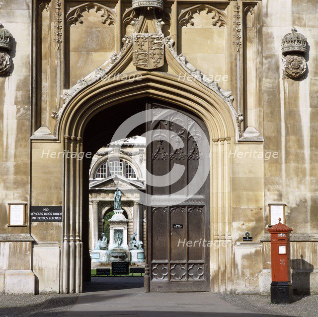 Front gate of King's College, King's Parade, Cambridge, Cambridgeshire, c2000s(?). Artist: Unknown.