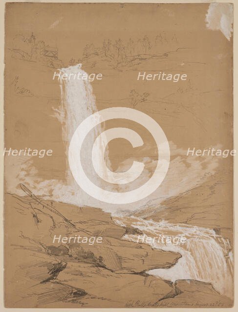 High Falls, Catskill Mountains, August 22nd, 1856, 1856. Creator: John William Casilear.