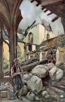 'The Cloister and Cathedral of Verdun', France, June 1916, (1926).Artist: Francois Flameng