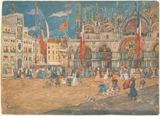 Piazza San Marco, 1898. Creator: Maurice Brazil Prendergast.