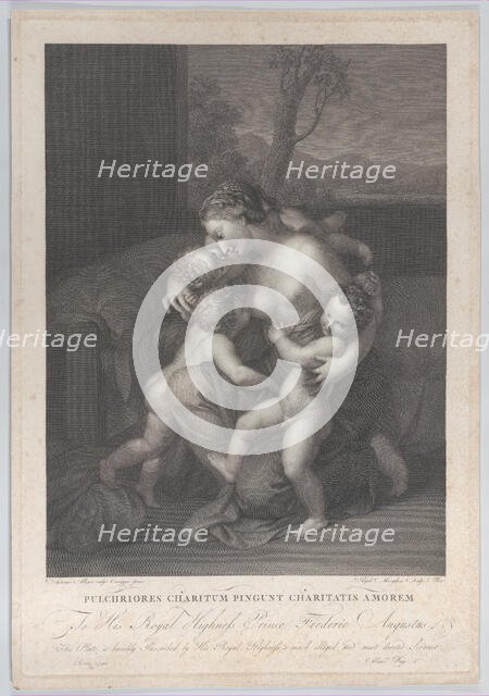 Charity with three small children, 1795. Creator: Raphael Morghen.