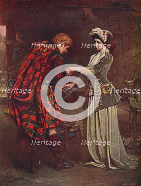 'Prince Charlie's Farewell to Flora MacDonald, 1746' (1905). Artist: Unknown.