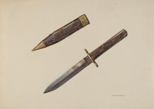Dagger and Sheath, c. 1941. Creator: Michael Rekucki.