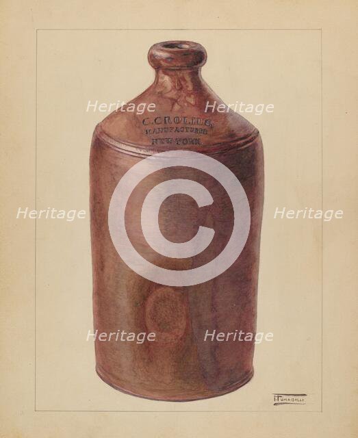 Ink Bottle, c. 1936. Creator: Frank Fumagalli.