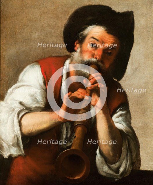 The Flute Player, c1620. Creator: Strozzi, Bernardo (1581-1644).