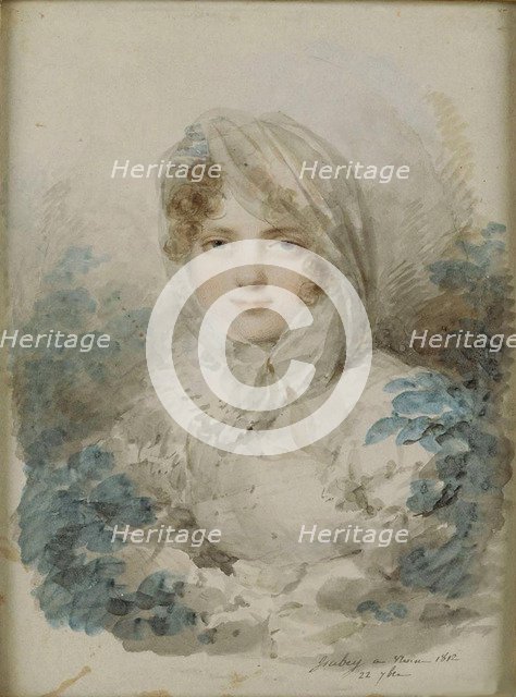 Portrait of Ekaterina Pavlovna Bagration (1783-1857), née Skavronska. Artist: Isabey, Jean-Baptiste (1767-1855)