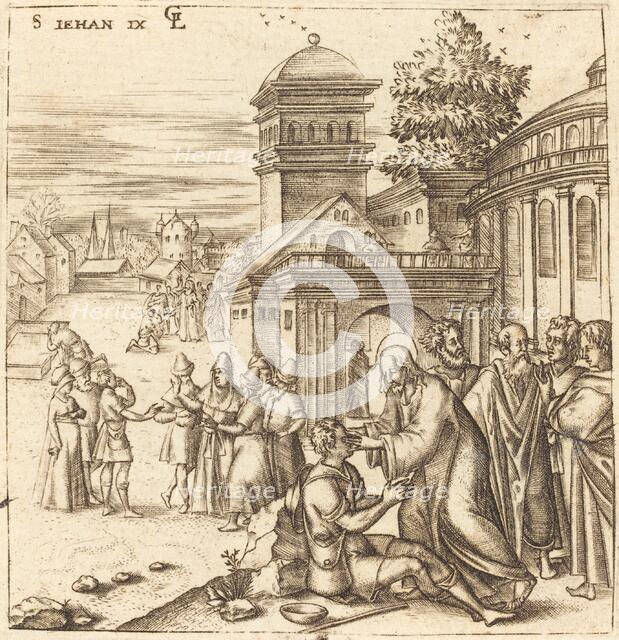 A Man Born Blind Receives Sight, probably c. 1576/1580. Creator: Leonard Gaultier.