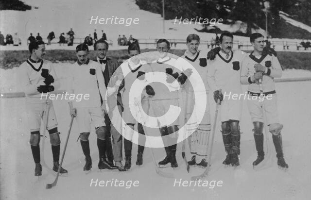 Anglo-American Hockey Team, St. Moritz, between c1910 and c1915. Creator: Bain News Service.