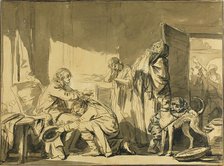 The Paternal Blessing, or The Departure of Basile, c. 1769. Creator: Jean-Baptiste Greuze.