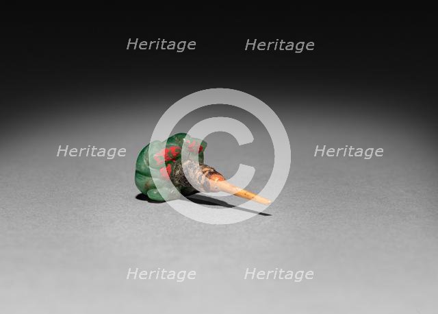 Snuff Bottle with Stopper (stopper), 1800s. Creator: Unknown.