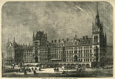 'Front of St. Pancras Station and Hotel', c1876. Creator: Unknown.
