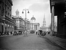 Looking east towards the Church of St Martin-in-the-Fields, Westminster, London, 1921. Artist: Unknown