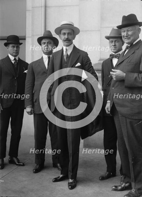 Cuban War Mission To The U.S. Lt.Col. Lezama, Alberto Carricarti, And Gen. Jose Marti..., 1917. Creator: Harris & Ewing.