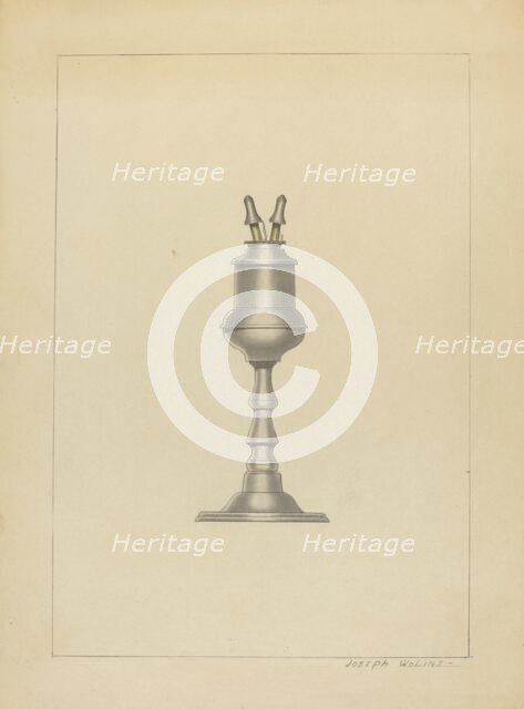 Lamp, c. 1936. Creator: Joseph Wolins.