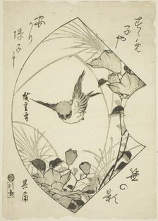 Autumn Flower and Sparrow, c. 1835. Creator: Ando Hiroshige.