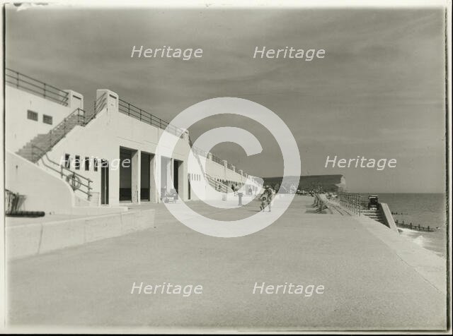 Seaford Promenade, Seaford, Lewes, East Sussex, 1933-1940. Creator: John Henry Ball.