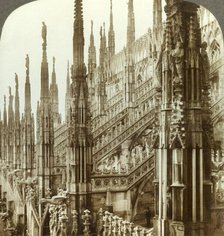 'The Cathedral of Milan - up among its myriad spires, Italy', c1909. Creator: Unknown.