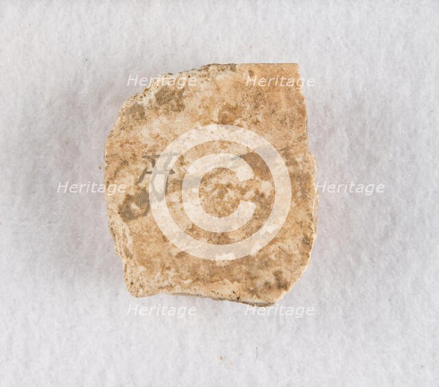 Inscribed bone fragment ("oracle bone"), Late Shang dynasty, ca. 1300-1050 BCE. Creator: Unknown.