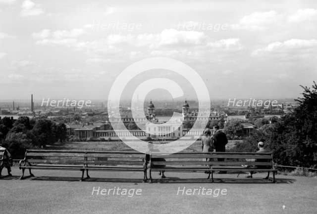 The Queen's House and Royal Naval Hospital Greenwich, London, c1945-c1965. Artist: SW Rawlings